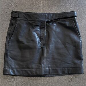 Rag&Bone Black Leather Skirt